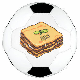 Lasagne cartoon illustration  football