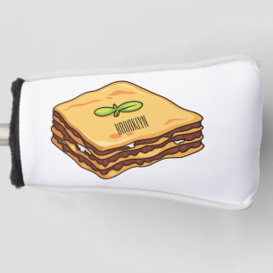 Lasagne cartoon illustration golf head cover