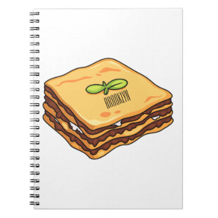 Lasagne cartoon illustration  notebook