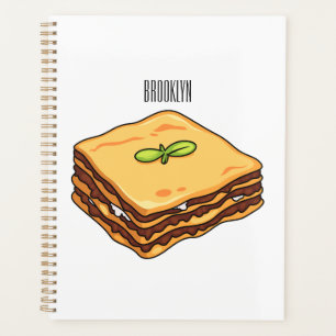 Lasagne cartoon illustration planner