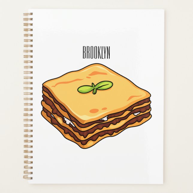 Lasagne cartoon illustration planner (Front)