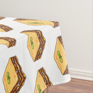 Lasagne cartoon illustration tablecloth