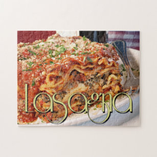 Lasagne Dinner at Italian Restaurant Jigsaw Puzzle