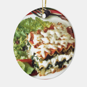 Lasagne Dinner Ceramic Tree Decoration