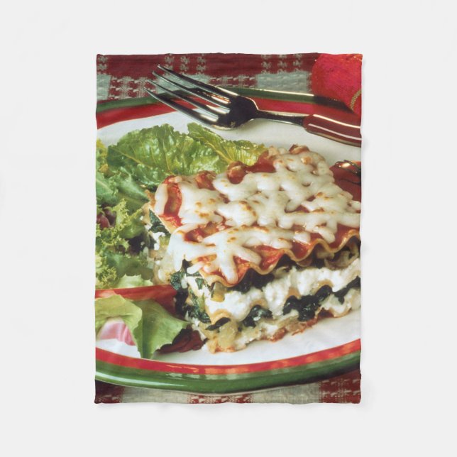 Lasagne Dinner Fleece Blanket (Front)