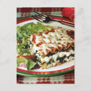 Lasagne Dinner Postcard