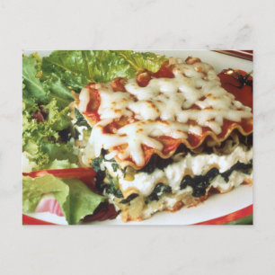 Lasagne Dinner Postcard
