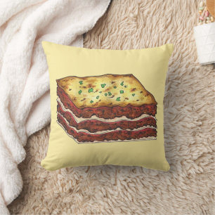 Lasagne Lasagne Italian American Cooking Food Cushion