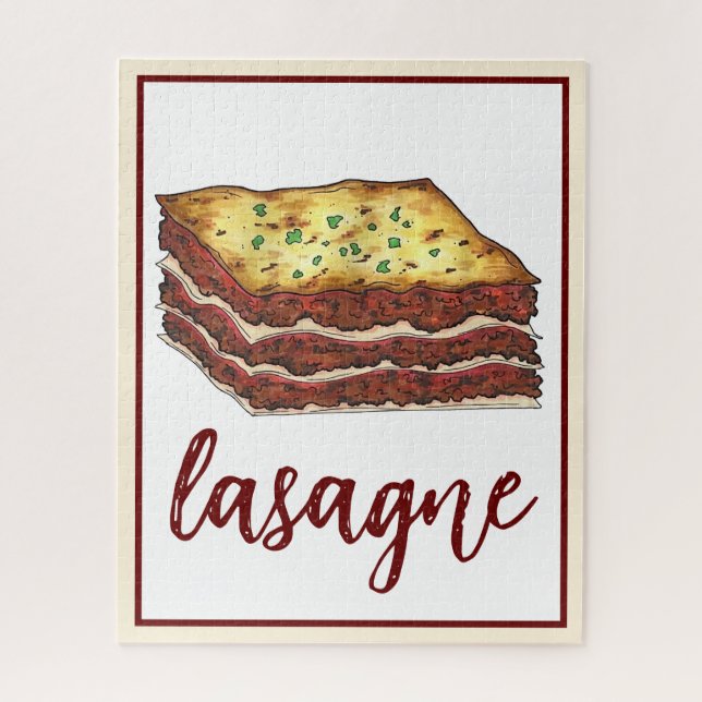 Lasagne Lasagne Italian American Cooking Food Jigsaw Puzzle (Vertical)