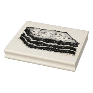 Lasagne Lasagne Restaurant Food Italian Food Meat Rubber Stamp