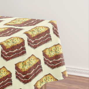 Lasagne Lasagne Restaurant Food Italian Food Meat Tablecloth