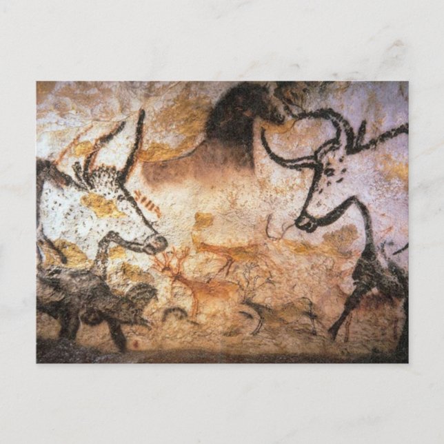 Lascaux Bulls Buffalo Cave Painting Postcard (Front)