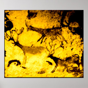 Lascaux Deer Herd Poster