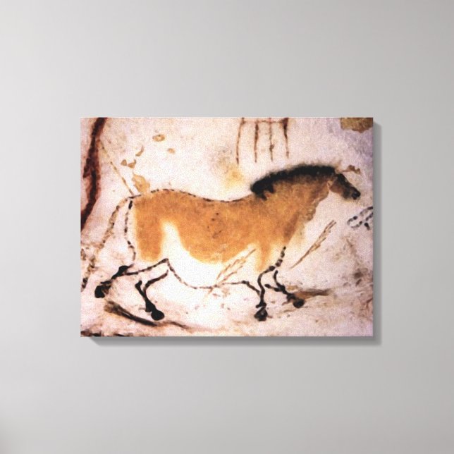 Lascaux Dun Horse - Prehistoric Panting on Canvas Print (Front)