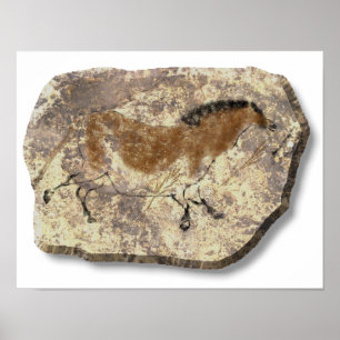 Lascaux  Horse stone Poster