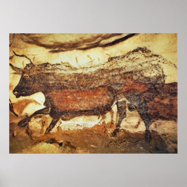 Lascaux prehistoric cave painting poster (Front)