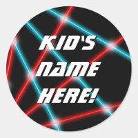 Laser Beam Lazer Retro Custom Name School Classrom