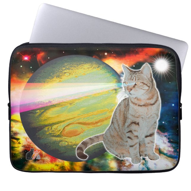 Laser-Cat Mossbody Laptop Sleeve (Front)