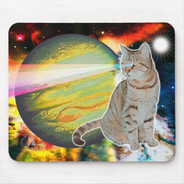Laser-Cat Mossbody Mouse Pad (Front)