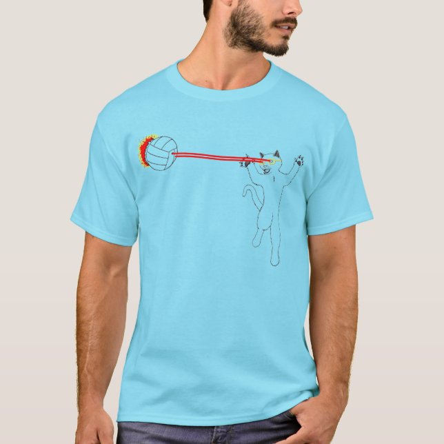 Laser Cat Volleyball EXPLOSION! T-Shirt (Front)