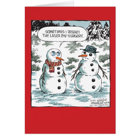 Laser Eye Surgery Christmas Joke Paper Card