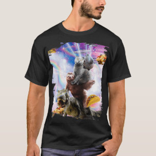Laser Eyes Space Guinea Pig Cat Sloth Dinosaur  T-Shirt