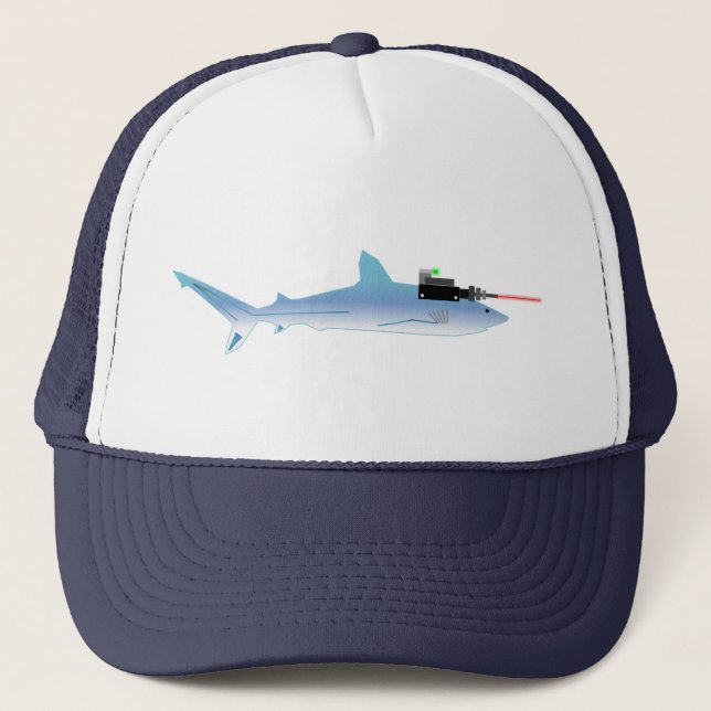 Laser Gun Fish Trucker Hat (Front)