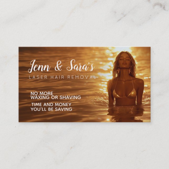 Laser Hair Removal business cards (Front)