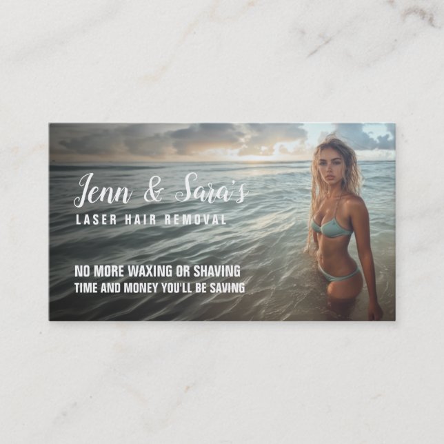 Laser Hair Removal business cards (Front)