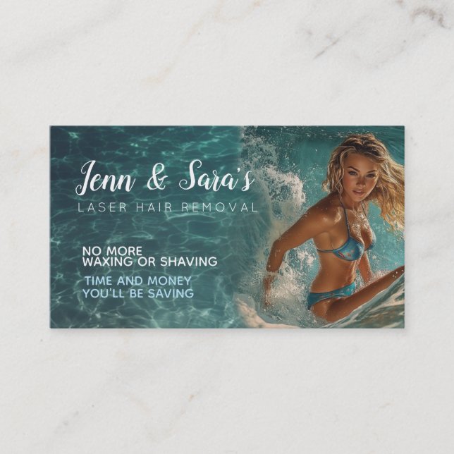 Laser Hair Removal business cards (Front)