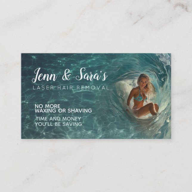 Laser Hair Removal business cards (Front)