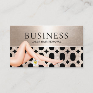 Laser Hair Removal Skin Care Geometric Gold Salon  Business Card