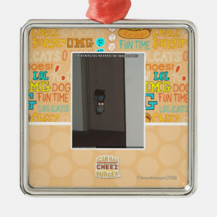 Laser Kitty Metal Tree Decoration