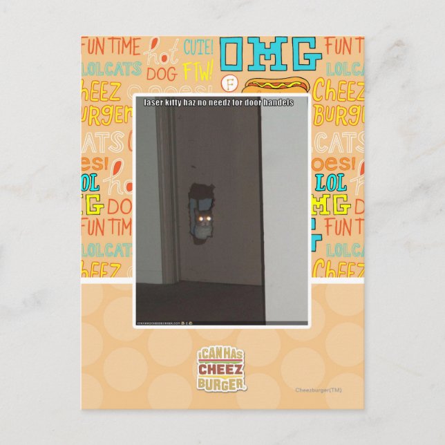 Laser Kitty Postcard (Front)