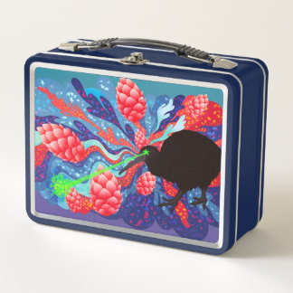 Laser Kiwi on Hop Explosion Metal Lunch Box