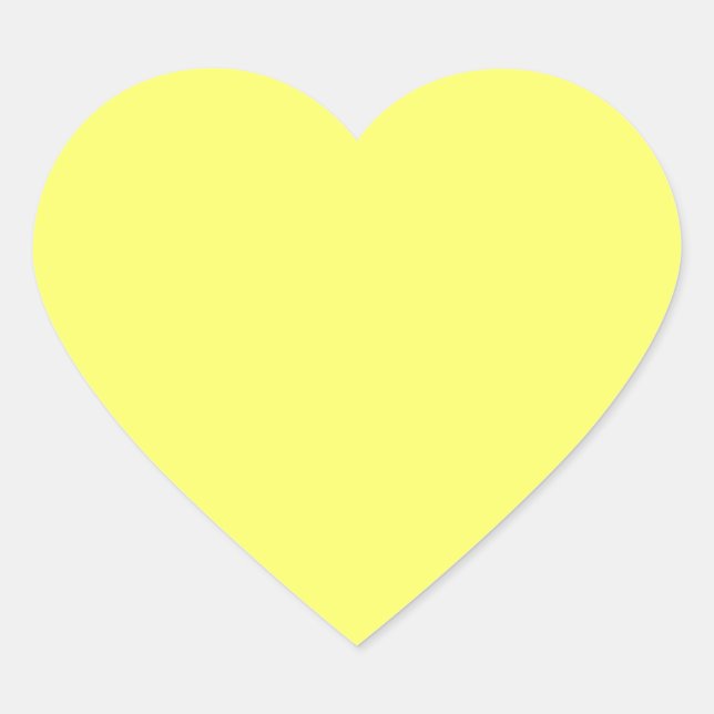 Laser Lemon  (solid colour)  Heart Sticker (Front)