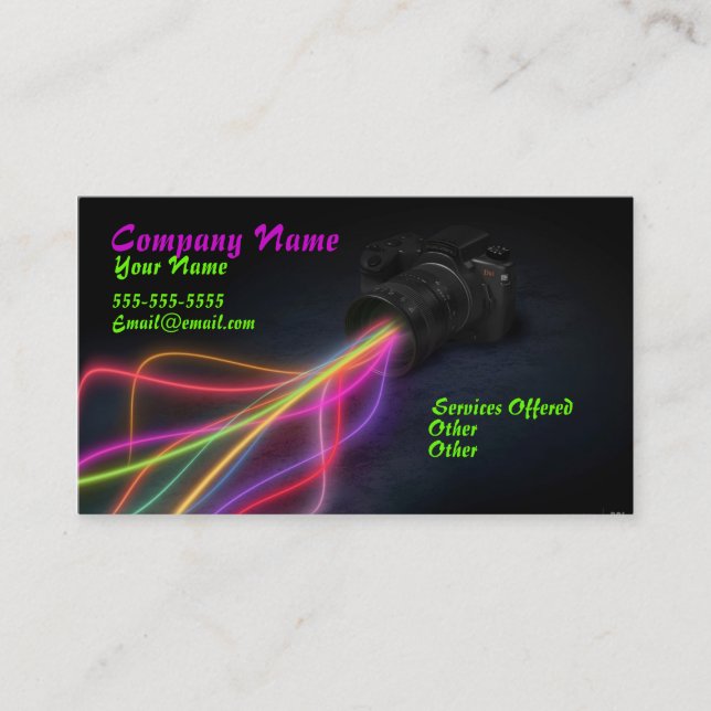 Laser Light Business Card (Front)