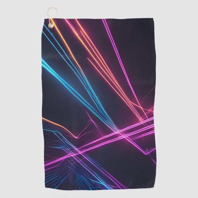 Laser Lights Golf Towel (Front)