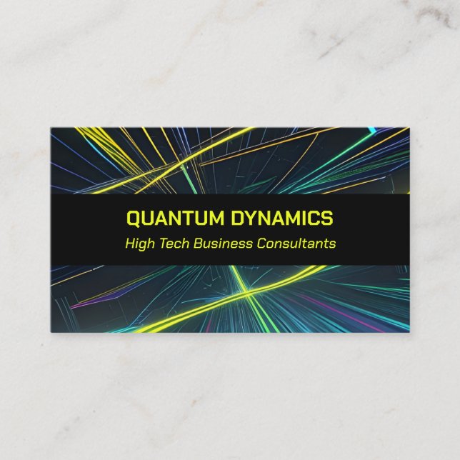 Laser Lights High Tech IT Technology Business Card (Front)
