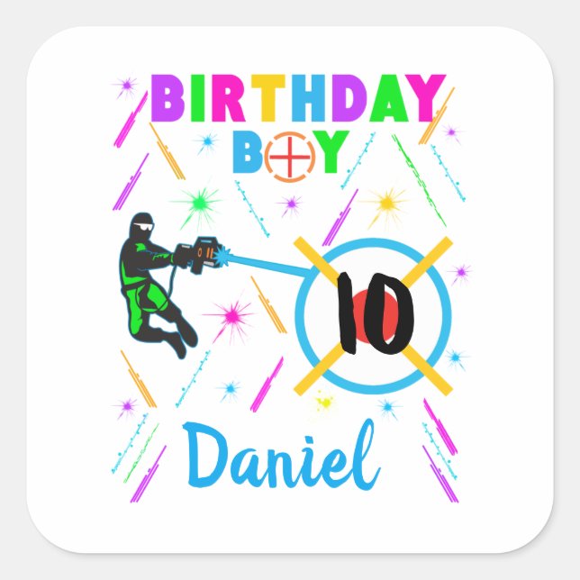 Laser Tag Birthday Boy Party Gamer Gaming  (Front)