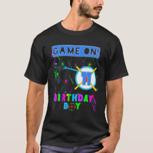 Laser Tag Birthday Boy Party Gamer Gaming Age 11 T T-Shirt