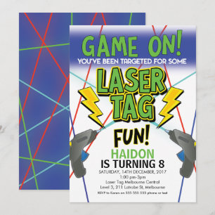 Laser Tag Birthday Invitation