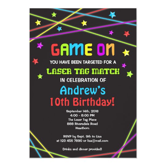 Laser Tag Party Invitations Uk 9