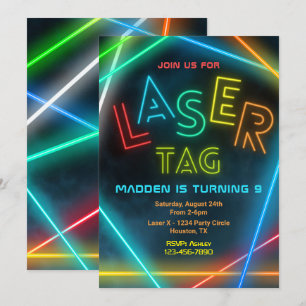 Laser Tag Birthday Invitation Laser Tag Party