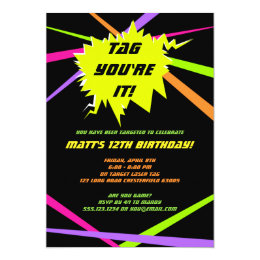 Laser Zone Party Invitations 5