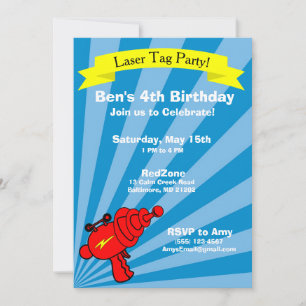 Laser Tag Birthday Party Invitation