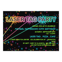 Laser Tag Party Invitations Uk 1