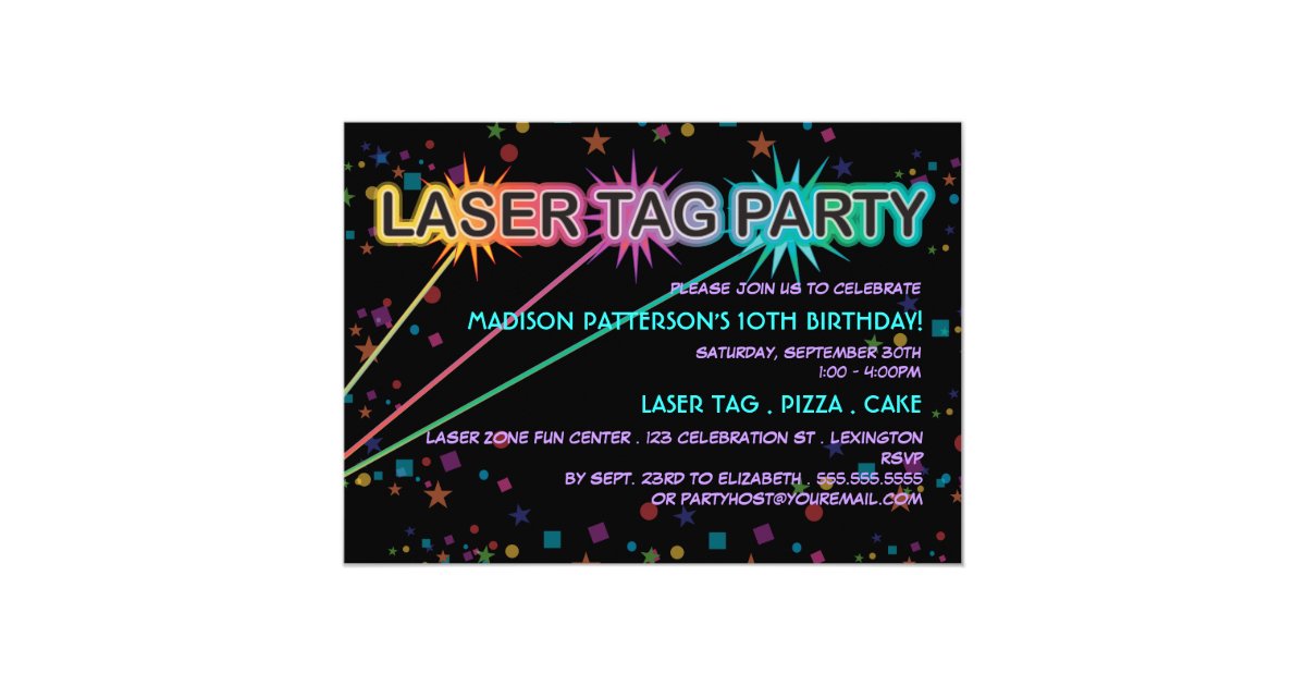 Laser Tag Party Invitations Uk 4