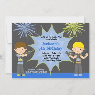 Laser Tag Birthday Party Invitation