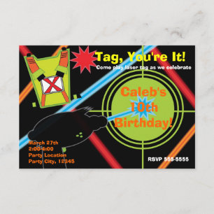Laser Tag Birthday Party Invitation